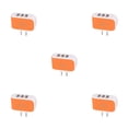 thumbnail image 3 of crativent Wall Charger 3 Port Universal Lightweight Compact USB Power Adapter Phone Charging Cell Cameras MP3 Gift Mobile Orange 5Set, 3 of 6