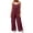 Wine, variant on Women's Jumpsuits Casual Loose Wide Leg Fashion Strapless Pants Romper,,L