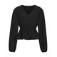 thumbnail image 5 of ICHUANYI Clearance Women's And Winter V-Neck Lantern Sleeve Chiffon Shirt Solid Color Waist Long-Sleeved Top(Black, L) ICHUANYI WER2023081206874, 5 of 9