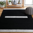 thumbnail image 2 of SAFAVIEH Natura Marina Striped Wool Area Rug, Black/Ivory, 6' x 6' Square, 2 of 8