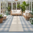 thumbnail image 2 of Area Rugs 4'x6'. Retro Blue Carpet Runner Indoor Outdoor Rugs Home Decor Aesthetic, Farmhouse Buffalo Plaid Vintage Beige Non Slip Mats Washable Accent Rug for Living Room Bedroom, 2 of 8