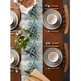 thumbnail image 2 of Summer Eucalyptus Table Runner 72 Inches, Spring Leaves Botanical Floral Bed Runner Dresser Scarves Tabletop for Indoor Outdoor Parties/Ceremony/Banquet, 13" x 72", 2 of 8