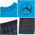 thumbnail image 3 of iXtreme Boys Rash Guard Set - 2 Piece Quick Dry Long Sleeve Swim Shirt and Boys Swim Trunks, 3 of 6