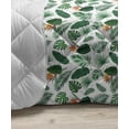 thumbnail image 3 of Philodendron Down Alternative Comforter, Abstract Design Tropical Hawaiian Island Foliage, Microfiber Quilt for All Season, 5 Sizes, Forest Green Pink, by Ambesonne, 3 of 3