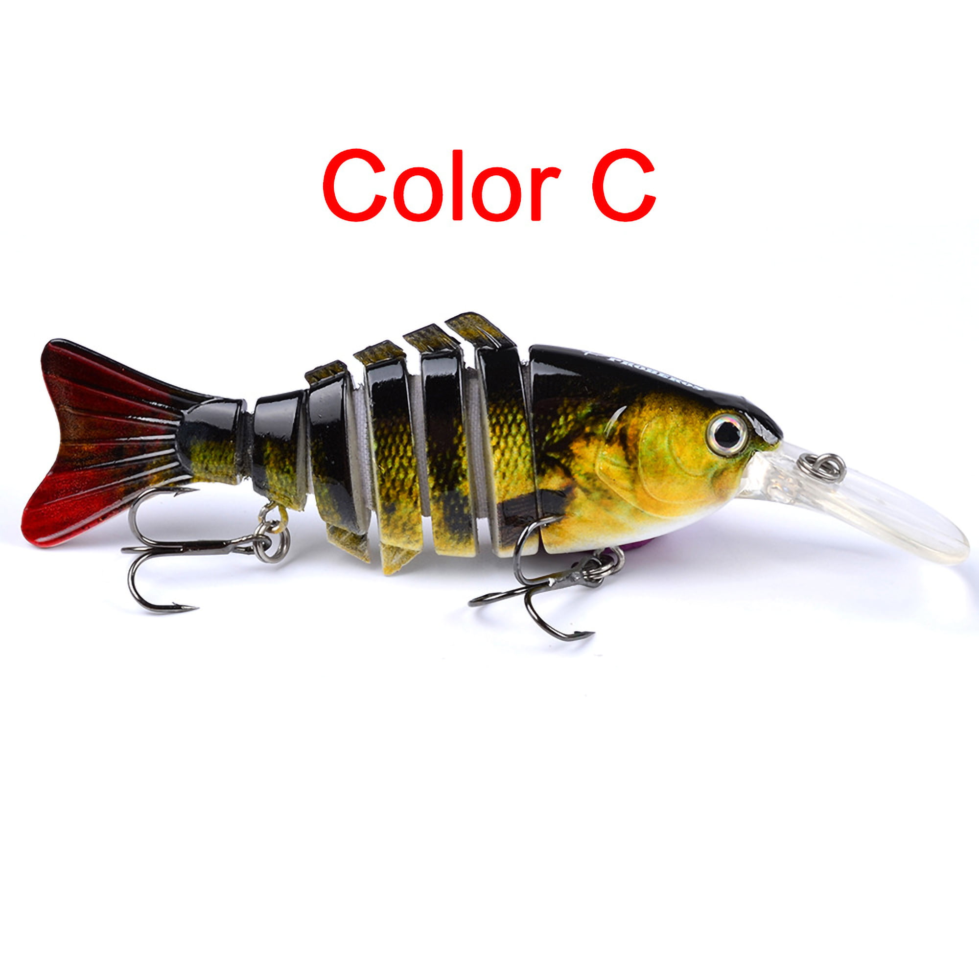 Details about   Fishing Lures 7-Segments Fish Bass Minnow Swimbait Tackle Hook Lure 