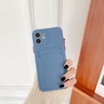 thumbnail image 6 of iPhone11 6.1 case with Card Holder, Ultra Slim Fit Silicone TPU Phone Cover Soft Shockproof Protective Phone case for iPhone11 6.1 - Black, 6 of 13
