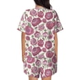 thumbnail image 3 of Rocae Rose Flowers for Two Piece Sleepwear Pajamas Sets for Women Soft Short-Sleeved Pjs with Lounge Shorts Small, 3 of 9