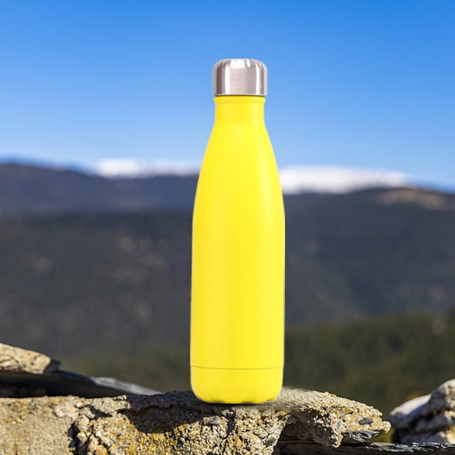 Taza de viaje con aislamiento de doble pared de 500 ml a prueba de fugas para ciclismo amarillo Ndcxsfigh Para Estrenar
