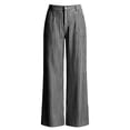thumbnail image 6 of FchengtaiS Women's Pinstripe Striped Dressy Pants High Waist Wide Leg Business Work Pants Casual Loose Slacks Trousers with Pockets, 6 of 7