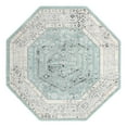 thumbnail image 3 of Unique Loom Aurelia Collection Area Rug - Trajan (7' Octagon Aqua/Ivory), 3 of 7