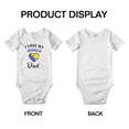 thumbnail image 3 of I Love My Bosnian Dad Heart Flag Cute Baby Romper Bodysuit For Boy Girl (White, 3-6 Months), 3 of 5