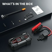 NEXPOW 3000A Jump Starter with Air Compressor, 150 PSI Digital Tire Inflator, 16000mAh PD 30W Fast Charge, 12V Battery Booster Power Bank for 8.5L Gas/6.5L Diesel