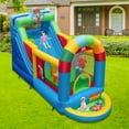 thumbnail image 2 of Costway Inflatable Bounce House with Climbing Surface Long Slide Obstacles with 735W blower, 2 of 10