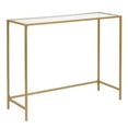 thumbnail image 7 of IVV 39.4 Inches Console Table, Tempered Glass Sofa Table with Metal Frame, Modern Entryway Table for Living Room, Hallway, Easy to Assemble, Gold, 7 of 7