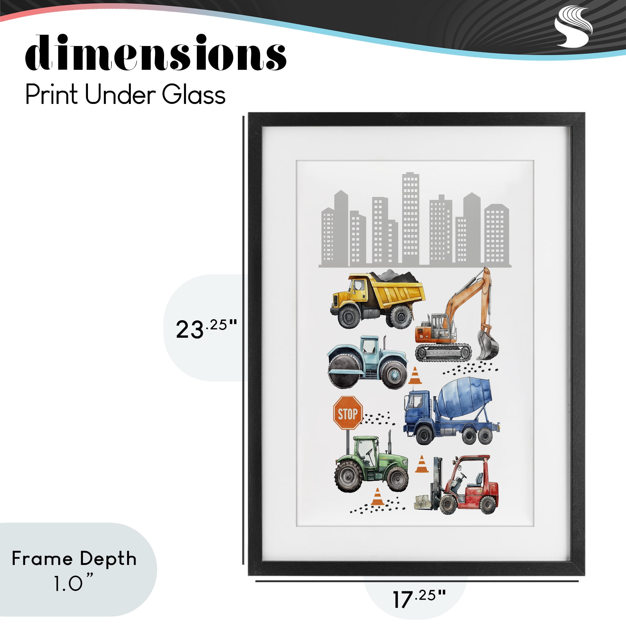 Stupell Industries City Keeps Moving Black Framed Print Under Glass, design by Christine Simpson Art