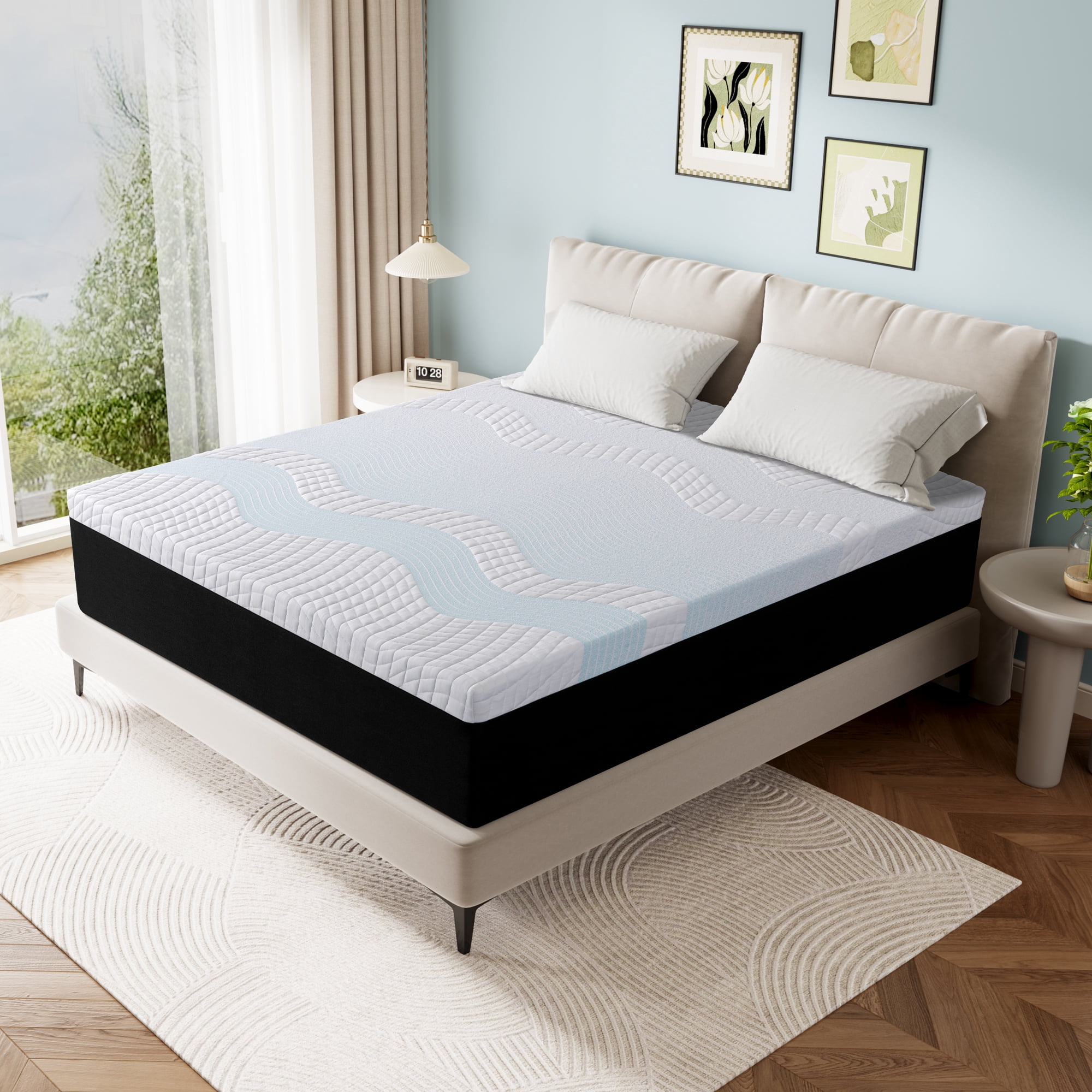 Full Size Mattress, 8" Medium Gel Memory Foam Mattress in a Box, Pressure Relieving for Adult