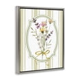 thumbnail image 4 of Wildflowers Bouquet Classic Stripes Gray Framed Floater Canvas Wall Art, design by Adonna Ebrahimi, 4 of 10