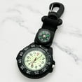 thumbnail image 7 of Pocket Watch Luminous Quartz Movement Digital Display Accurate Compass Round Dial Pocket Carabiner Clip Sports Hiking Watch for Camping, 7 of 7