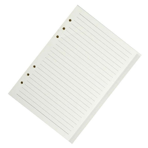 A 5 Grid Refill Paper Insert Sheets Lined Paper 80 Sheets 6 Holes Refillable Filling Paper for Notebook Planner Diary