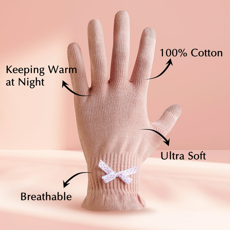 EvridWear 6 Pr Pack Moisturizing Touchscreen Cotton Gloves L XL