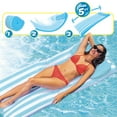 thumbnail image 3 of Comfy Floats Roll-up Pool Float Sun Bed with Pillow, Blue White, Adult, Unisex, 3 of 5