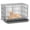 Silver, variant on TIME RAY 42 inch Heavy Duty Indestructible Dog Crate Steel Escape Proof Dog Cage Kennel for Medium Large Dogs Indoor Double Door High Anxiety Dog Crate with Wheels, Lock& Removable Tray, Black