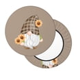 thumbnail image 2 of Fotbe Sunflower Gnomes 4 Stool Covers Round,Waterproof Round Bar Stool Covers Bar Chair Covers Washable Stool Cushion Slipcover for 12-14 Inch Chair-, 2 of 7