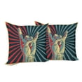 thumbnail image 6 of Ambesonne Colorful Throw Pillow Cover 2 Pack, Rock 'n' Roll Hand Sign, 18", Multicolor, 6 of 6