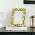 thumbnail image 6 of Vintage Gold Picture Frame 6 x 4 inch, Gold Ornate Leaf Textured Hand-Crafted Resin with Glass Front Antique Photo Frame for Home Hotel Decor Table Top Jewelry Display Shooting Photo Props, 6 of 7