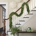 thumbnail image 4 of Realistic Artificial Christmas Cedar Garland with Real Touch Faux Pine Needles for Holiday Fireplace Mantle, Staircase, Door, Window, Table, Indoor Outdoor Decor, Thick Lush Greenery Garland, 4 of 7