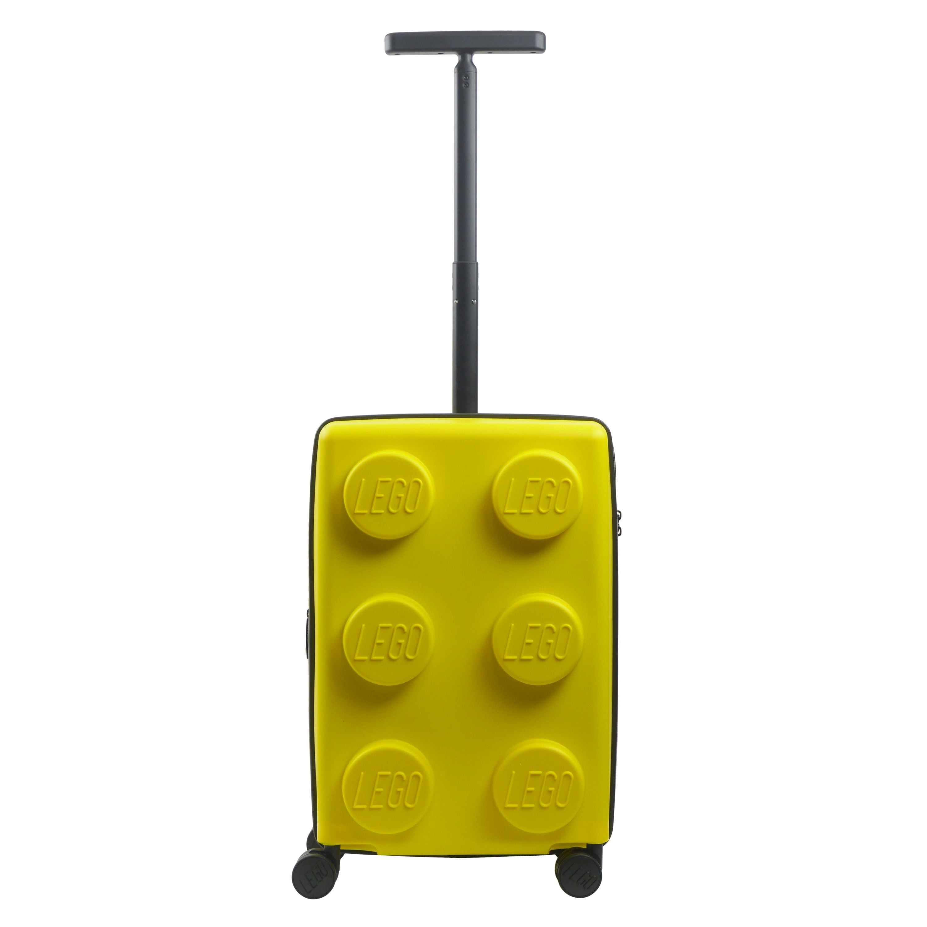 LEGO 22 Inch Rolling Luggage, Signature Trolley Expandable Hardshell Carry On Suitcase with Spinner Wheels, Yellow