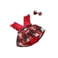 thumbnail image 3 of TheFound Santa Claus Print V-Neck Sleeveless Baby Romper with Hairband, 3 of 7
