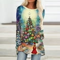 thumbnail image 2 of Winter Saving Talove Long Sleeve Shirts for Women Graphic Printed Sweatshirt Fall Fashion Must Haves Long Sleeve Shirts Womens Tops Trendy Fall 2025 Christmas Shirts, 2 of 5