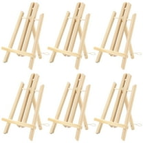 6-Pack Tabletop Easel Stand Set, 15.7 Inch Folding Pine Wood Display Easels for Canvas, Pictures, Signs – Multi-Purpose Paint Easel for Art, Wedding, Retail & Classroom Use
