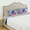 thumbnail image 3 of Yayeee Pillowcase Standard Size Set of 2 Satin Wrinkle Resistant Pillow Case, Pink Flowers Pattern, 3 of 8