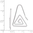 thumbnail image 4 of Sterling Silver Hook Triangle Earrings (29 X 20) Made In China qe9074, 4 of 5