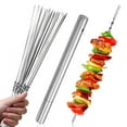 thumbnail image 3 of Speravity Palo para barbacoa de acero inoxidable, herramienta definitiva para asar kebabs con facilidad, se puede lavar en lavavajillas, palo + Type3 NO3, 3 of 6