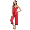 thumbnail image 1 of Beautyin Vêtements de Nuit pour Femmes Sans Manches Pyjama 2 Pcs Set, 1 of 7
