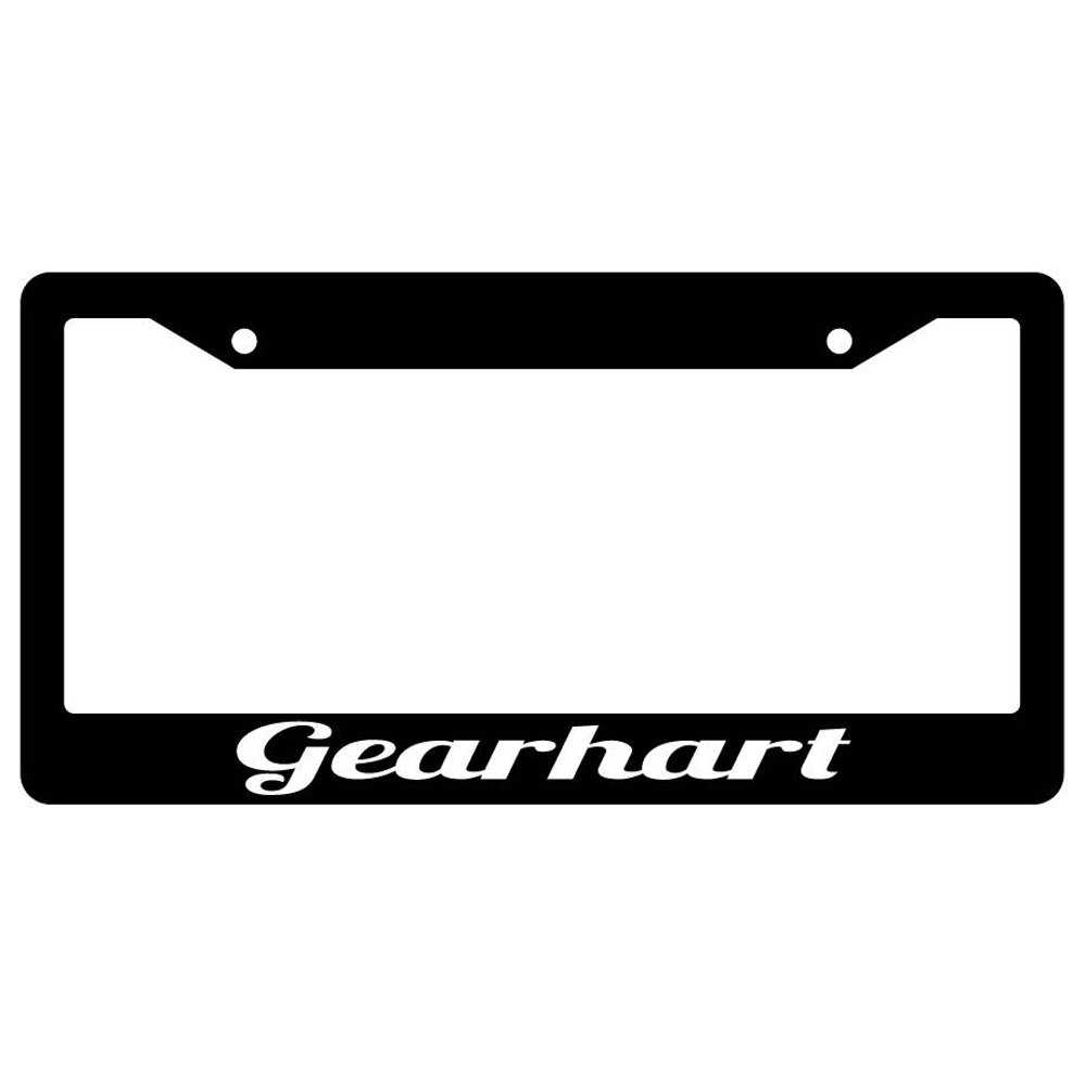 Gearhart Black Plastic License Plate Frame