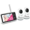 VTech VM350-2 5" Video Baby Monitor with 5" Screen, Long Range, Invision Infrared Night Vision, 2 Cameras, Multiple Viewing Options, Two Way Talk, Auto On Screen