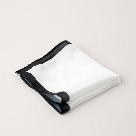 Zhuge Men's Pocket Squares Handkerchiefs for Wedding Party Business Casual 9.44*9.44 inch-Black