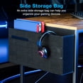 thumbnail image 6 of Casacomoda 40 Inch L Shaped Computer Desk with Power Outlet & Storage Shelves, Small Corner Desk with CPU Stand and Side Storage Bag, Home Office Desk, Vintage, 6 of 8