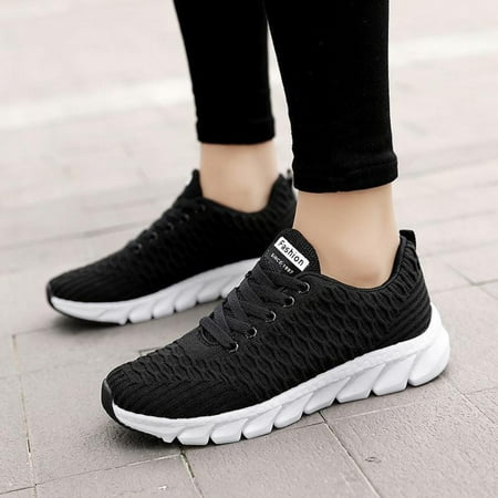 

Foreign Trade Large Size Flying Woven Women s Shoes Cross-Border Autumn Sports Shoes Running Shoes Ladies Students Lightweight Travel Shoes