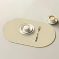 thumbnail image 7 of Placemats under $5! kkbbma PU Leather Placemats, Oval Placemats for Dining Table, Non-Slip Waterproof Heat Resistant Table Mat, Outdoor Placemat for Patio Table, 7 of 7