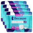 thumbnail image 2 of Ropa interior desechable para adultos para incontinencia Because Overnight XL, 2 of 9