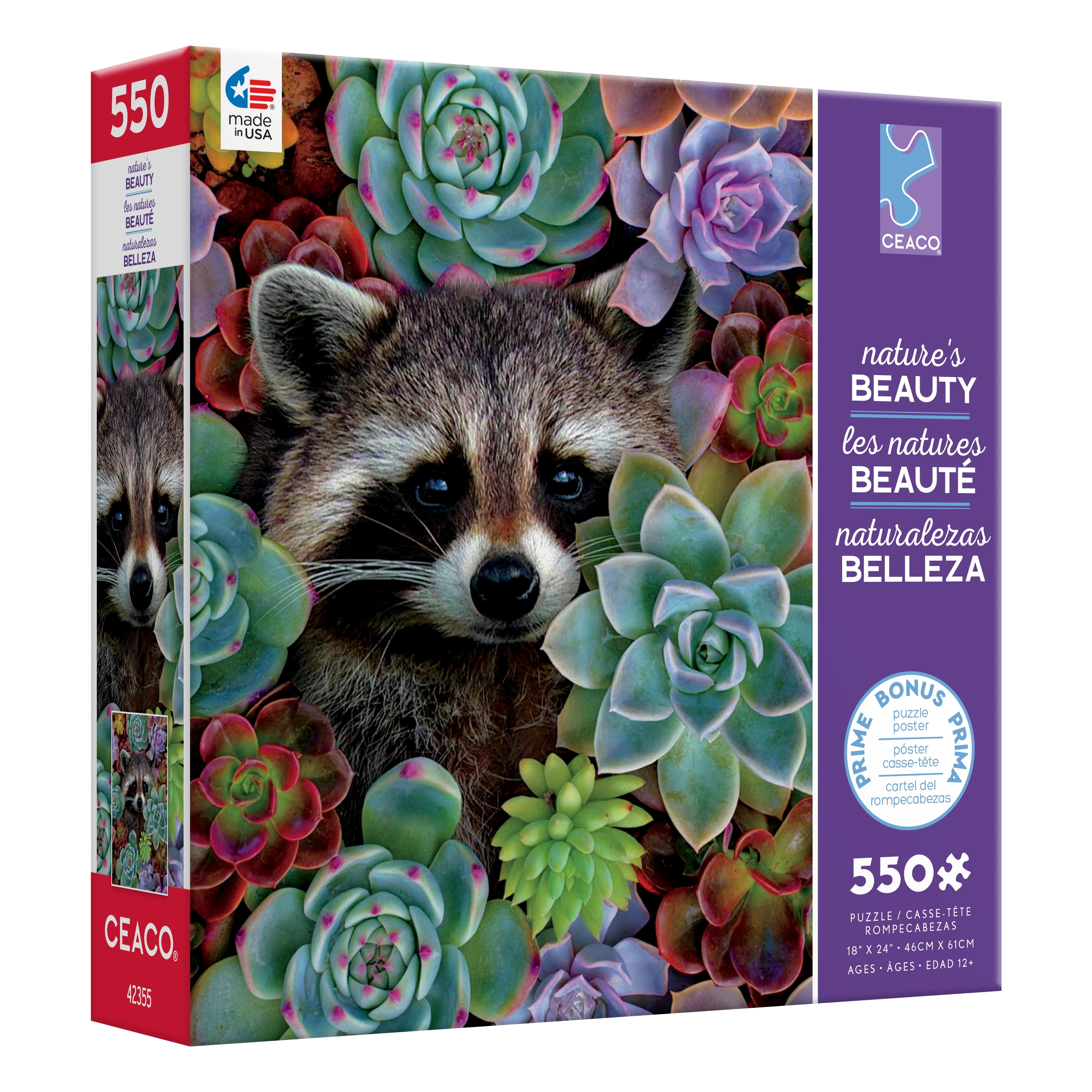 Ceaco - Nature's Beauty - Racoon - 550 Piece Jigsaw Puzzle