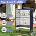 thumbnail image 6 of Large Birds Cage Covers Waterproof Adjustable Front Curtain Blackout Breathable Birdcage Covers for Parrot Small Animals (38x24x51in) - Blue, 6 of 6