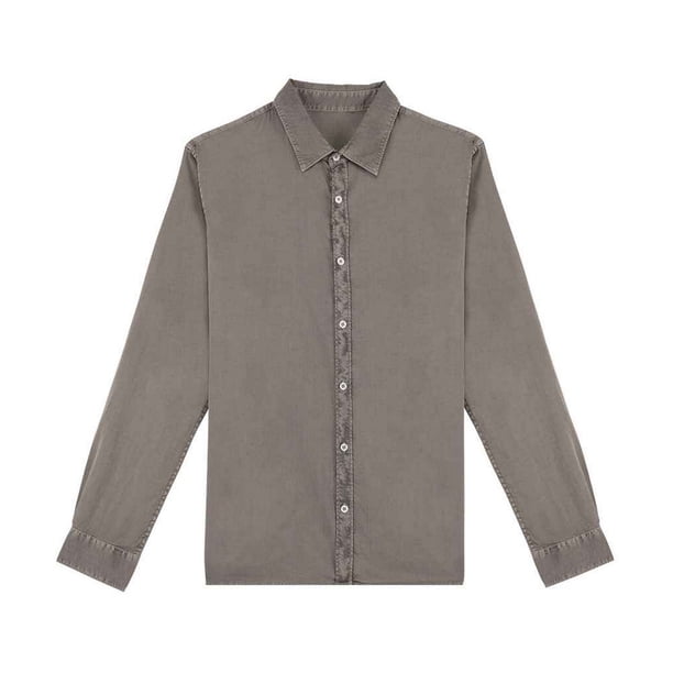 Native Spirit - Camisa de Manga Larga para Hombre (Caqui Claro)