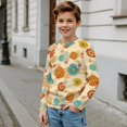 thumbnail image 6 of Garronmavis Hippie Flowers Girls Long Sleeve T-Shirts 7-8 Loose Kids Basic Soft Long Sleeve Tees Top Lightweight Kids Crewneck T-Shirts Fall Tops Fashion Fall Winter Clothes, 6 of 7