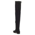 thumbnail image 2 of YDN Women Classic Lace Up Thigh High Chunky Low Heel Dress Flat Long Booties Round Closed Toe Over The Knee Boots Casual Winter Shoes Size 7 Black, 2 of 3